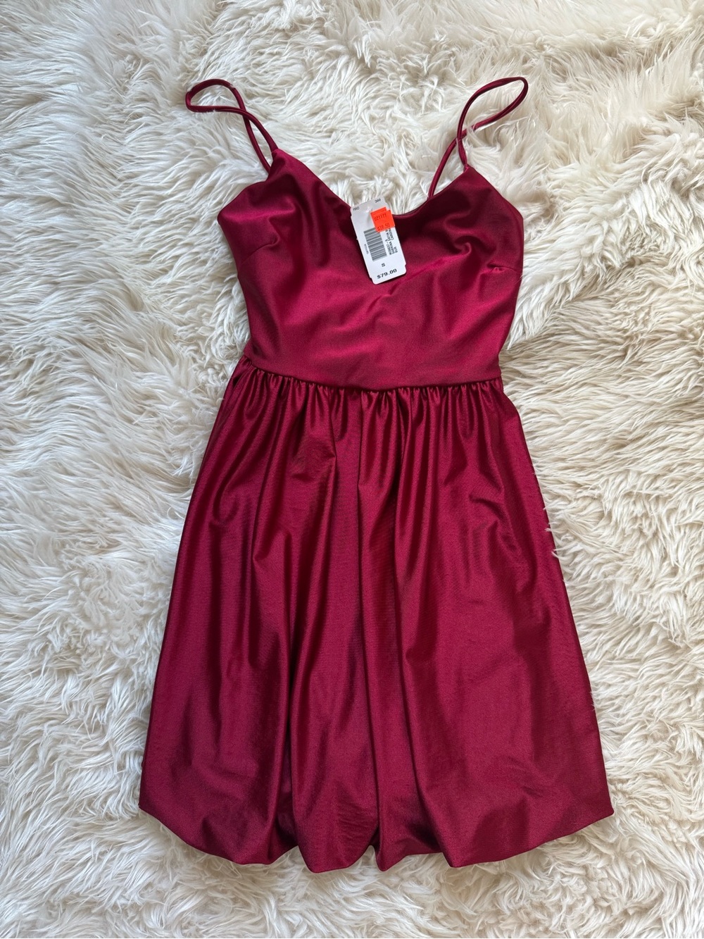 envy Burgundy Satin Mini Dress